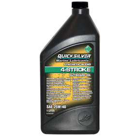 Quicksilver 25W40 Synthetic Blend Marine Oil 4-Stroke 1L-0