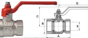 Ball Valve Female/Female Valve 3/8" BSP-0