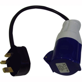 Waveline UK Hookup Adapter Ind Plug 16A 250VAC toSocket 3-Pin -0