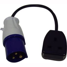 Waveline UK Hookup Adapter Ind Socket 16A 250VACto Plug 13A 3-Pin -0