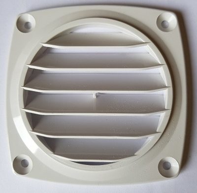 ABS Flush Vent White - 70mm hose dia. Flush-0