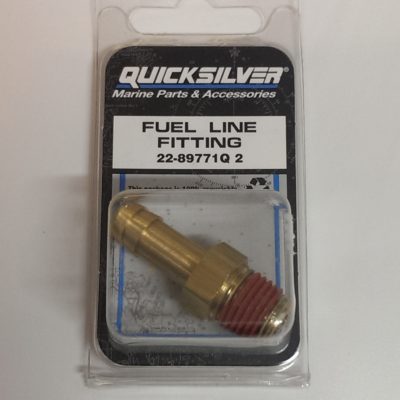 Quicksilver Fuel Line Fitting Threaded Hose Barb 5/16"-0