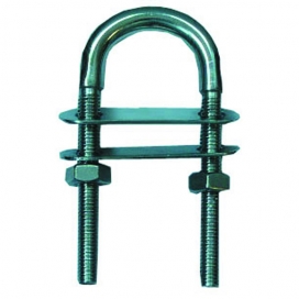 Waveline U-Bolt With Double Plate 8mm x 80mm-0