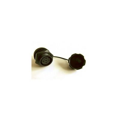 6Pin panel-mount socket with protective cap