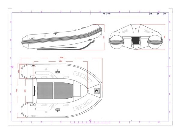Waveline Aluminium PVC RIB Double Skinned Floor with Bow Locker 2.70m - Image 3