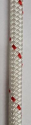 Waveline 10mm Braid on Braid Polyester White with Red Flecks-0