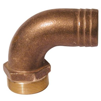 R/A CONNECTOR BRONZE 3/4"BSP- 3/4" HOSE 90 Degree Bend