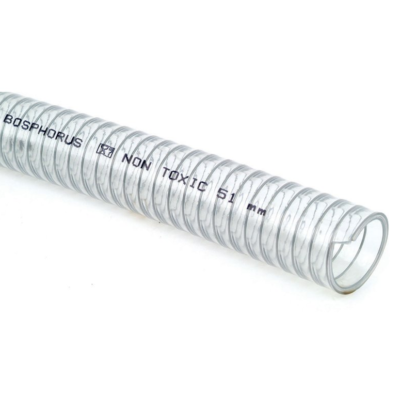 Clear Non-Toxic PVC Hose – Steel Spiral Reinforced