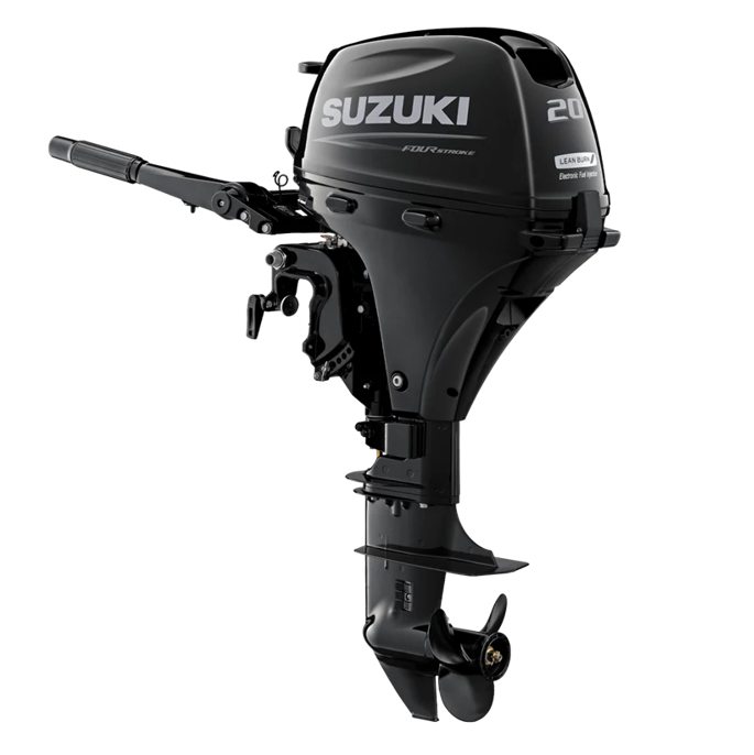 Suzuki DF20ATL Outboard Motor - 20HP, Electric Start, Remote Steering, Long Shaft (508mm)