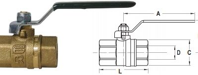 DZR Ball Valve 1 1/4" BSP-0