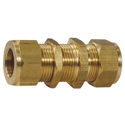 BULKHEAD COUPLING 3/8" TUBE 3/8"-0