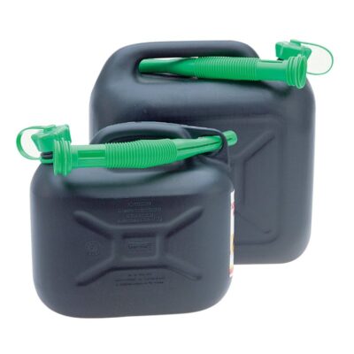 20L Fuel Jerry Can Black With Flexi Spout UN Certified