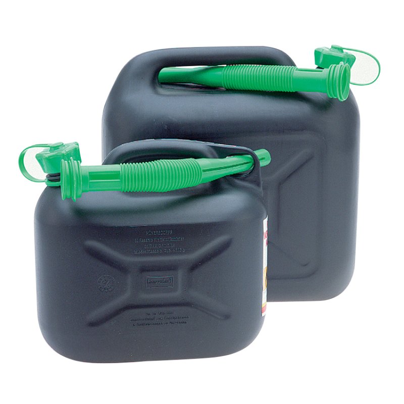 20L Fuel Jerry Can Black With Flexi Spout UN Certified