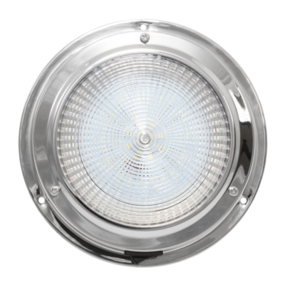 AAA 12V Stainless Steel LED Dome Light, 4” (137mm) – Natural White Illumination