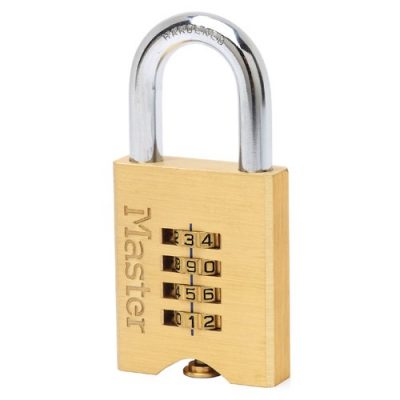 MASTERLOCK PADLOCK BRASS 50mm COMBINATION