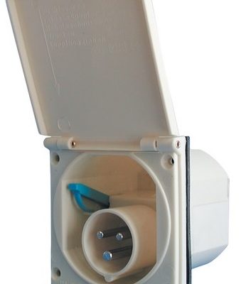 FLUSH MOUNTED MAINS INLET SOCKET BEIGE