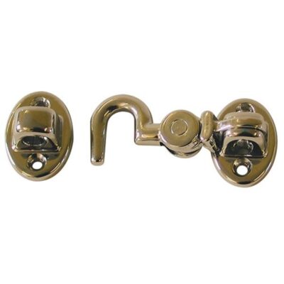 Silent Cabin Hook 2-1/2" Polished Brass