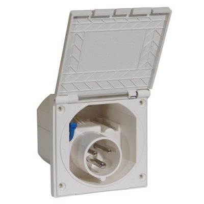 White Flush Fitting Mains Inlet
