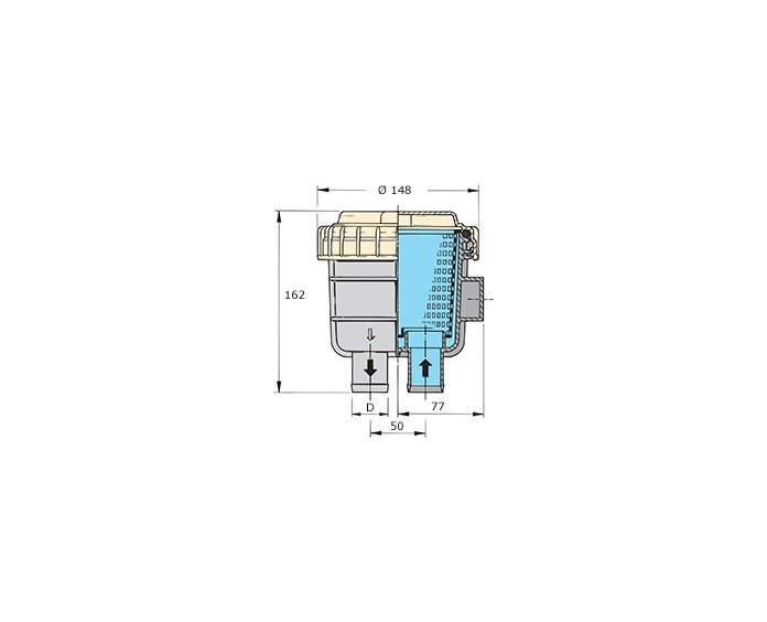 Vetus Raw Water Strainer Type 330 Ø19mm - Image 2