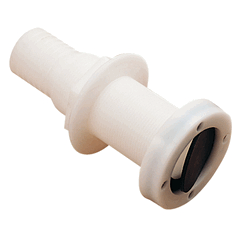 Attwood Thru-Transom Drain With Scupper Flapper Valve 1 1/2" Hose Diameter