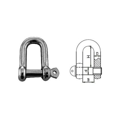 Dee Shackle - Hot Dip Galvanised 12mm