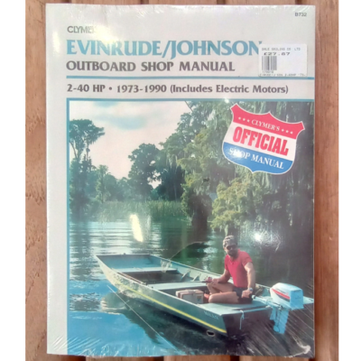 Clymer Marine Repair Manual for Johnson-Evinrude Outboard Engines (1973-1990) - Discontinued - Only 1 in Stock!