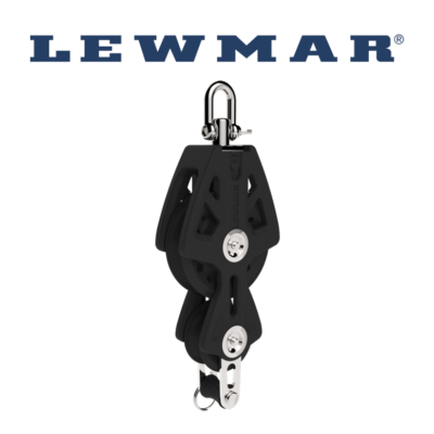 Lewmar 50MM Synchro Block Single with Fiddle and Becket (Part Number: 29925034BK)