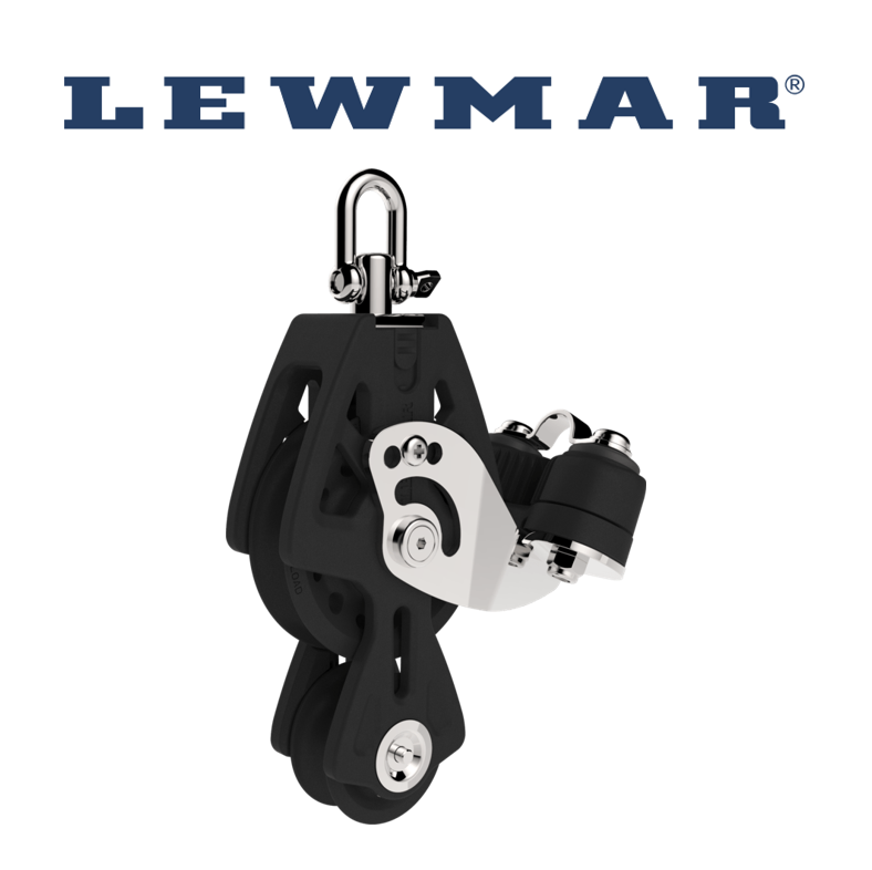 Lewmar 50MM Synchro Block Single with Fiddle and Cam (Part Number: 29925037BK)