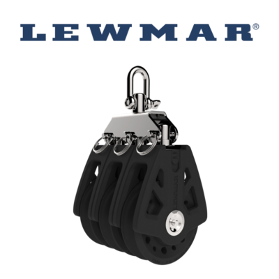 Lewmar 60MM Synchro Block Triple (Black) (Part Number: 29926003BK)