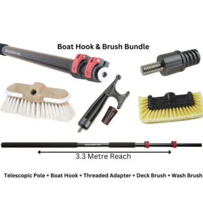 Boat Hook & Brush Set Bundle – All-in-One Boat Hook + Cleaning Solution