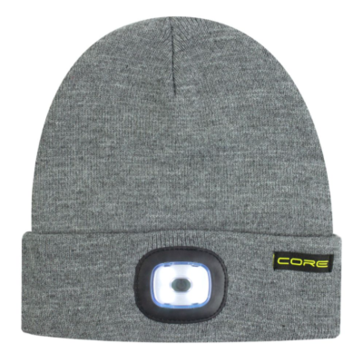 Core Rechargeable LED Beanie - Black or Grey